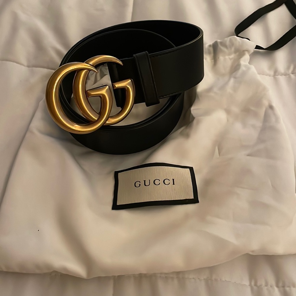 Authentic Gucci Wide Leather Belt